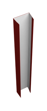 Крепежная планка верхняя для забора жалюзи Техас Grand Line 0,45 ПЭ RAL 3011 коричнево-красный (3м) GL 630742