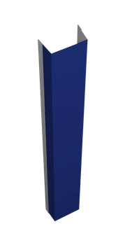 Крепежная планка нижняя для забора жалюзи Техас Grand Line 0,45 ПЭ RAL 5002 ультрамариново-синий (2м) GL 629925