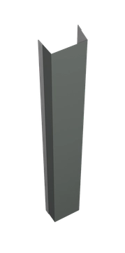 Крепежная планка нижняя для забора жалюзи Техас Grand Line 0,45 ПЭ RAL 7005 мышино-серый (2м) GL 629926