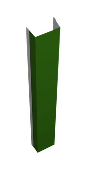 Крепежная планка нижняя для забора жалюзи Техас Grand Line 0,45 ПЭ RAL 6002 лиственно-зеленый (2,5м) GL 629929