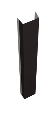 Крепежная планка нижняя для забора жалюзи Техас Grand Line 0,45 ПЭ RAL 9005 черный (3м) GL 629966