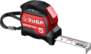 ЗУБР  Автостоп, 5 м х 19 мм, рулетка с автостопом (34052-05-19) 34052-05-19_z01