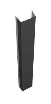 Крепежная планка нижняя для забора жалюзи Техас Grand Line 0,5 Drap RAL 7016 антрацитово-серый (2,5м) GL 705478