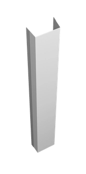 Крепежная планка нижняя для забора жалюзи Техас Grand Line 0,5 ПЭ RAL 9003 сигнальный белый (1,8м) GL 753229