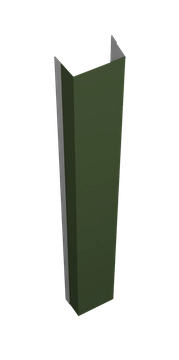 Крепежная планка нижняя для забора жалюзи Техас Grand Line 0,5 Сатин матовый ТХ RAL 6020 хромовая зелень (2,5м) GL 755441