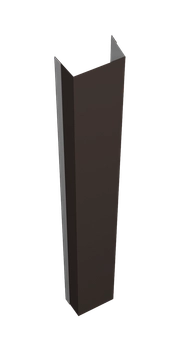 Крепежная планка нижняя для забора жалюзи Техас Grand Line 0,45 Drap ТХ RR 32 темно-коричневый (3м) GL 628012