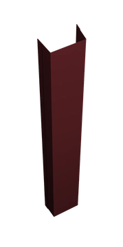 Крепежная планка нижняя для забора жалюзи Техас Grand Line 0,45 ПЭ двухсторонний RAL 3005 красное вино (1,8м) GL 630021