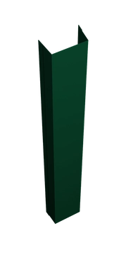 Крепежная планка нижняя для забора жалюзи Техас Grand Line 0,45 ПЭ двухсторонний RAL 6005 зеленый мох (2м) GL 630029