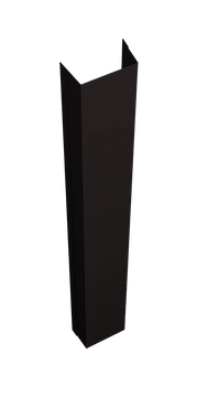Крепежная планка нижняя для забора жалюзи Техас Grand Line 0,5 Velur RAL 9005 черный (1,8м) GL 630388
