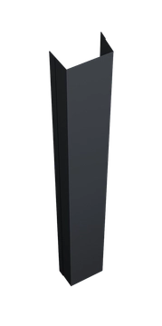 Крепежная планка нижняя для забора жалюзи Техас Grand Line 0,5 Velur RAL 7024 мокрый асфальт (1,8м) GL 630389