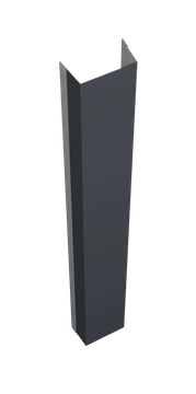 Крепежная планка нижняя для забора жалюзи Техас Grand Line 0,5 PurLite матовый RAL 7024 мокрый асфальт (2,5м) GL 630157
