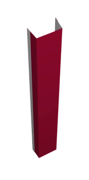 Крепежная планка нижняя для забора жалюзи Техас Grand Line 0,45 ПЭ RAL 3003 рубиново-красный (1,8м) GL 629894