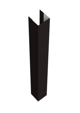 Стойка для забора жалюзи Техас Grand Line для монтажа без крепежного вкладыша 0,5 Сатин матовый RAL 9005 черный (2м) GL 771242