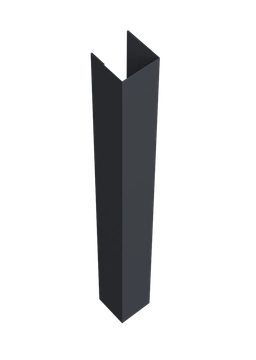 Стойка для забора жалюзи Техас Grand Line для монтажа без крепежного вкладыша 0,5 Атлас RAL 7024 мокрый асфальт (1,8м) GL 770493