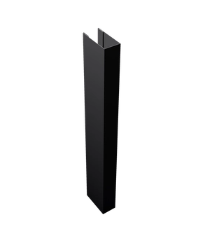 Стойка для забора жалюзи Техас (для калиток и ворот) Grand Line 0,5 Velur RAL 9005 черный (2,5м) GL 638091