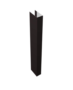 Стойка для забора жалюзи Техас (для калиток и ворот) Grand Line 0,5 Сатин матовый ТХ RAL 9005 черный  (3м) GL 637966