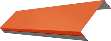 Ламель обратная 100 забора жалюзи Техас Grand Line 0,45 ПЭ RAL 2004 оранжевый GL 781555