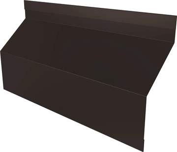 Ламель забора жалюзи Милан Слим стартовая/финишная для калиток и ворот Grand Line 0,45 Drap ТР RR 32 темно-коричневый GL 785312