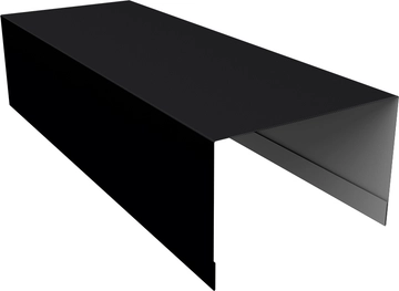 Крышка для забора из сайдинга Квадро Брус, Вертикаль Grand Line 0,5 PurPro матовый RAL 9005 черный (3м) GL 762047
