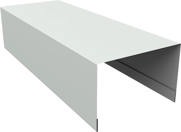 Крышка для забора из сайдинга Квадро Брус, Вертикаль Grand Line 0,45 ПЭ RAL 9003 сигнальный белый (3м) GL 762152