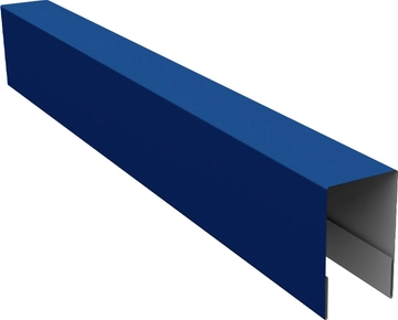 Планка боковая для забора из сайдинга Квадро Брус, Вертикаль Grand Line 0,5 Сатин RAL 5005 сигнальный синий (2м) GL 688127