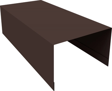 Крышка для забора из сайдинга Блок-хаус новый Grand Line 0,45 ПЭ двухсторонний RAL 8017 шоколад (2,5м) GL 686464
