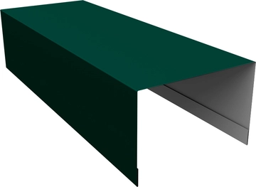 Крышка для забора из сайдинга Квадро Брус, Корабельная Доска, ЭкоБрус новый Grand Line 0,4 ПЭ RAL 6005 зеленый мох (3м) GL 763277