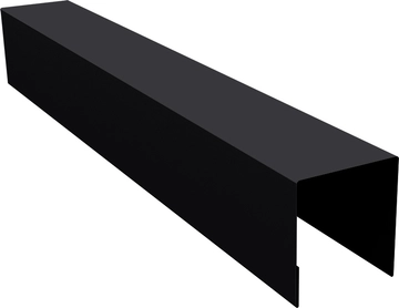 Планка боковая для забора из сайдинга Блок-хаус новый Grand Line 0,5 Velur RAL 9005 черный (3м) GL 764589