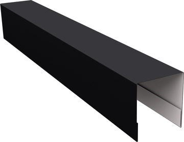Планка боковая для забора из сайдинга Блок-хаус новый Grand Line 0,45 ПЭ RAL 9005 черный (2,5м) GL 764759