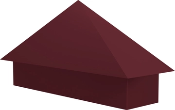 Колпак на полустолб для С20 0,45 Drap с пленкой RAL 3005 красное вино GL 358086