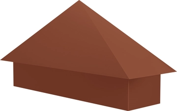 Колпак на полустолб для С21 0,45 Drap ТР с пленкой RAL 8004 терракота GL 703457