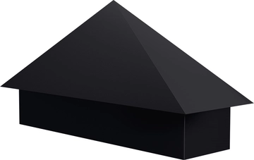 Колпак на полустолб для С8,С10 0,5 PurLite матовый с пленкой RAL 9005 черный GL 357821