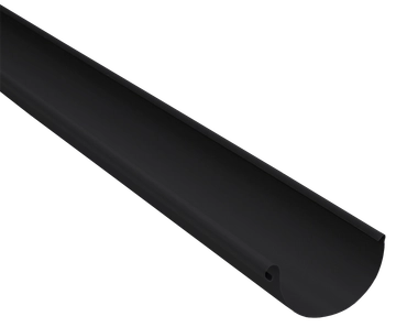 Желоб полукруглый Grand Line ПУ матовый 125мм 3м RAL 9005 черный GL 697160