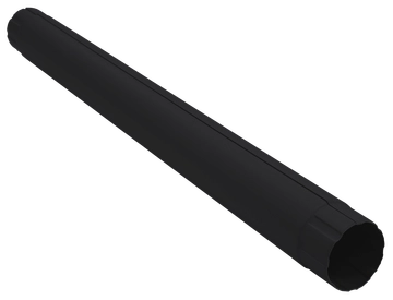 Труба круглая соединительная Grand Line ПУ матовый 90мм 1м RAL 9005 черный GL 697214