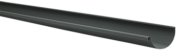 Желоб полукруглый Grand Line ПЭ матовый 125мм 3м RAL 7024 мокрый асфальт GL 580867