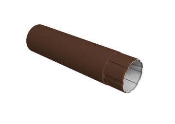 Труба круглая Ø90 Vortex Микс 1м RAL 8017 шоколад GL 214689