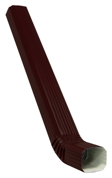 Труба прямоугольная с коленом Vortex в1 3м RAL 8017 GL 55566