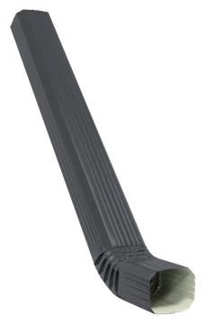 Труба прямоугольная с коленом Vortex в1 1м RAL 7024 GL 378083
