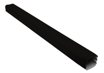 Труба прямоугольная Vortex в1 матовый 1м RAL 9005 GL 424031