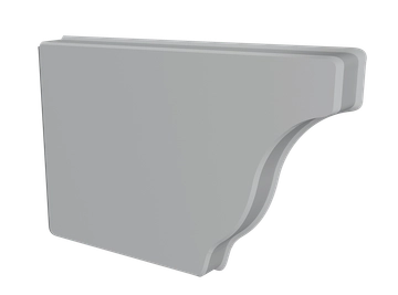Заглушка желоба левая Vortex в2 130мм RAL 7004 сигнальный серый GL 390228