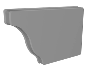 Заглушка желоба правая Vortex в2 130мм RAL 7004 сигнальный серый GL 380752