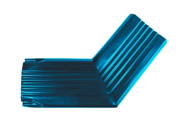 Колено трубы гофрированное боковое правое Vortex в2 76х102мм RAL 5005 сигнальный синий GL 733893