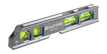KRAFTOOL  BILLET, 8 в 1, 20 см, точность 0.3 мм/м, 4 глазка, брусковый магнитный уровень (34790) 34790