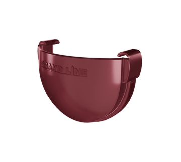 Заглушка желоба Дизайн 135 ПВХ Grand Line бордо (RAL 3005) GL 422315