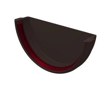 Заглушка желоба Классика 120 ПВХ Grand Line коричневая (RR32) GL 212371