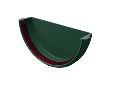 Заглушка желоба Классика 120 ПВХ Grand Line зелёный (RAL 6005) GL 267462