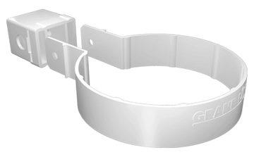 Хомут трубы Kliker ПВХ Grand Line Премиум белый (инд.упак.) (RAL 9003) GL 249084