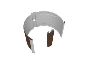 Крепление трубы круглой Ø90 на кирпич Vortex Микс RAL 8017 шоколад GL 214701