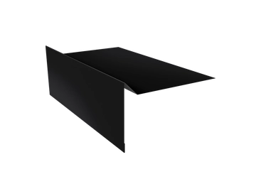 Планка ветровая для мягкой кровли простая 100х20х100 Grand Line 0,5 Сатин матовый RAL 9005 черный (3м) GL 500726