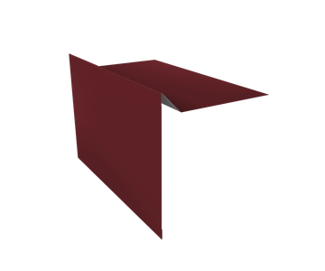 Планка ветровая для мягкой кровли 130х25х100 Grand Line 0,5 Сатин матовый ТХ RAL 3005 красное вино (2м) GL 564856